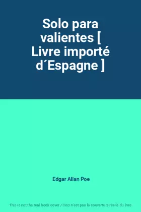 Couverture du produit · Solo para valientes [ Livre importé d´Espagne ]