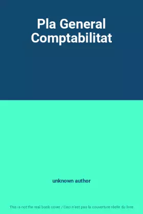 Couverture du produit · Pla General Comptabilitat