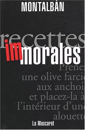 Couverture du produit · Recettes immorales