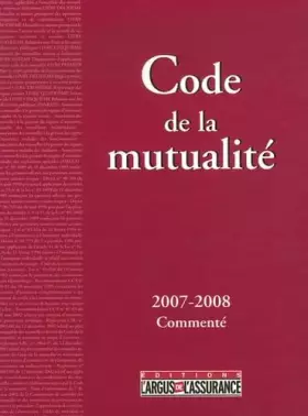 Couverture du produit · Code de la mutualité