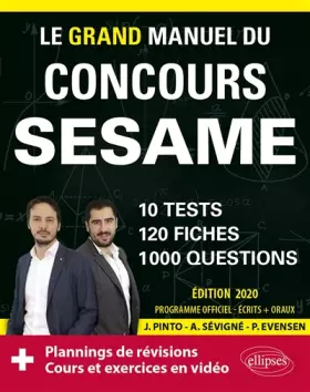 Couverture du produit · Le grand manuel du concours SESAME: 10 tests, 120 fiches, 1000 questions