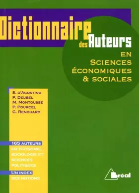 Couverture du produit · Dictionnaire des auteurs en sciences économiques & sociales