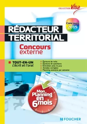 Couverture du produit · Visa - Rédacteur territorial - Concours externe - Mon planning en 6 mois