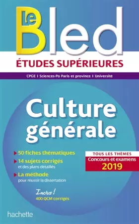 Couverture du produit · Bled Culture générale, examens et concours 2019