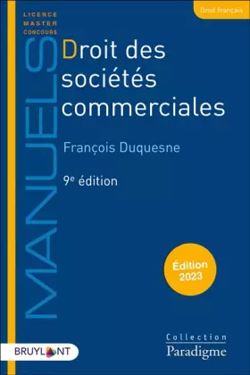 Couverture du produit · Droit des sociétés commerciales 9ed