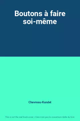 Couverture du produit · Boutons à faire soi-même