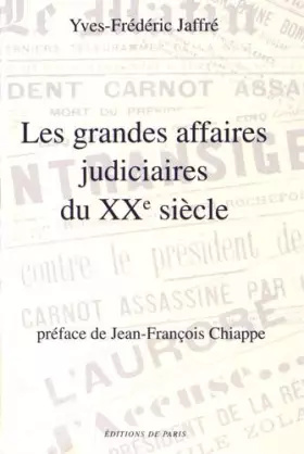 Couverture du produit · Les grandes affaires judiciaires du XXe siècle