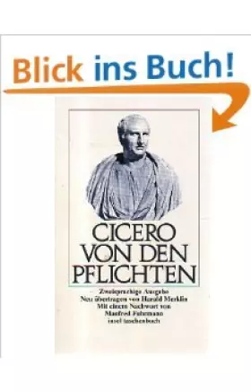 Couverture du produit · Von den Pflichten: Lateinisch und deutsch. Neu übertragen und herausgegeben von Harald Merklin. Mit einem Nachwort von Manfred 