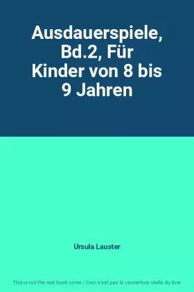 Couverture du produit · Ausdauerspiele, Bd.2, Für Kinder von 8 bis 9 Jahren