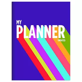 Purple Rainbow Undated Medium Monthly Planner