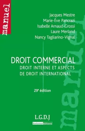 Couverture du produit · Droit commercial : Droit interne et aspects de droit international