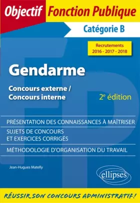 Couverture du produit · Gendarme Concours Externe / Concours Interne Catégorie B