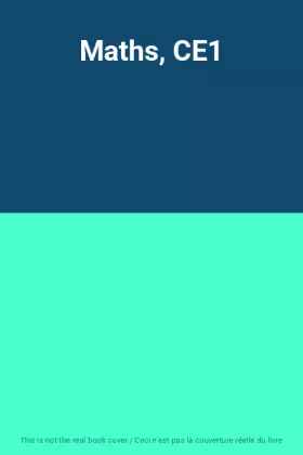 Couverture du produit · Maths, CE1