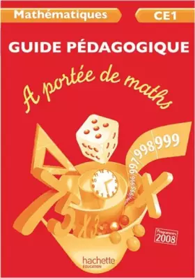 Couverture du produit · A portée de maths CE1 - Guide pédagogique - Ed. 2012
