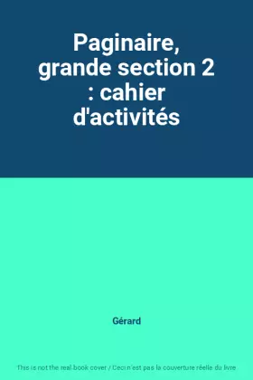 Couverture du produit · Paginaire, grande section 2 : cahier d'activités