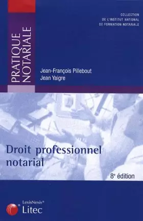 Couverture du produit · Droit professionnel notarial