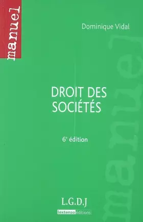 Couverture du produit · Droit des sociétés