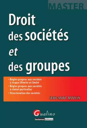 Couverture du produit · Master - Droit des sociétés et des groupes