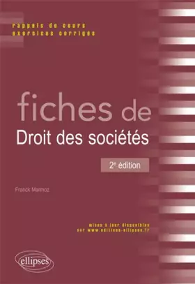 Couverture du produit · Fiches de Droit des Sociétés