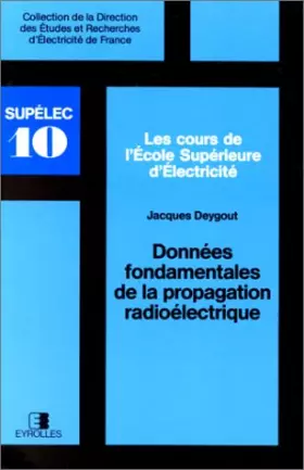 Couverture du produit · Données fondamentales de la propagation radioélectrique
