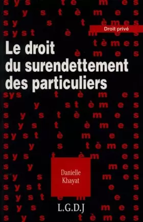 Couverture du produit · Le droit du surendettement des particuliers