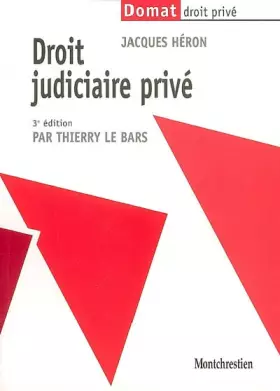 Couverture du produit · Droit judiciaire privé