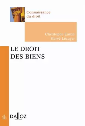 Couverture du produit · Le droit des biens - 1ère éd.