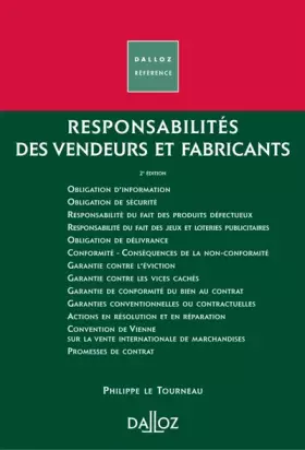 Couverture du produit · Responsabilité des vendeurs et fabricants : 2006