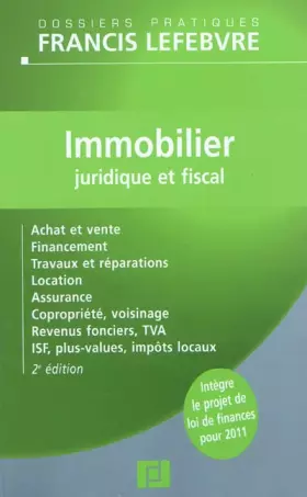 Couverture du produit · immobilier juridique et fiscal (édition 2010)