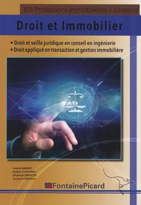 Couverture du produit · Droit et immobilier BTS professions immobilières/Licence