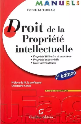 Couverture du produit · Droit de la propriété intellectuelle