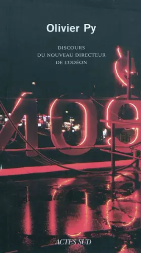 Couverture du produit · Discours du nouveau directeur de l'Odéon