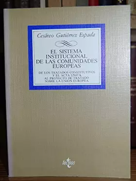 Couverture du produit · Sistema institucional de las comunidades europeas, el
