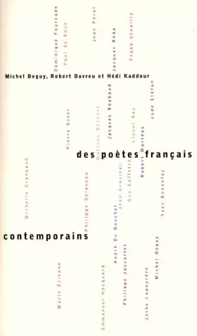Couverture du produit · Des poètes français contemporains