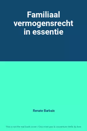 Couverture du produit · Familiaal vermogensrecht in essentie