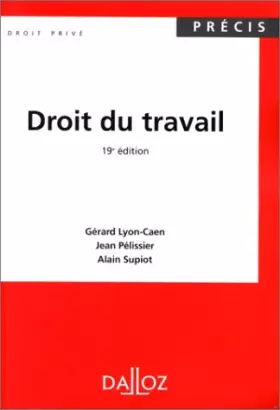 Couverture du produit · DROIT DU TRAVAIL. 19ème édition 1998