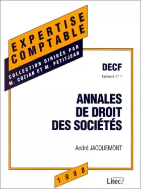 Couverture du produit · Annales de droit des sociétés: DECF, épreuve np0s1 (ancienne édition)