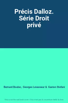 Couverture du produit · Précis Dalloz. Série Droit privé