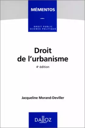 Couverture du produit · DROIT DE L'URBANISME. 1998, 4ème édition