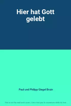 Couverture du produit · Hier hat Gott gelebt