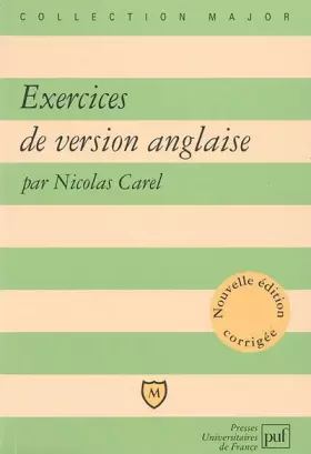 Couverture du produit · Exercices de version anglaise
