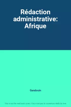 Couverture du produit · Rédaction administrative: Afrique