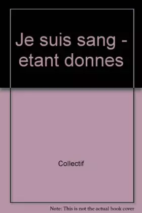 Couverture du produit · Je suis sang