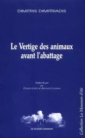 Couverture du produit · Le Vertige Des Animaux Avant L'Abattage