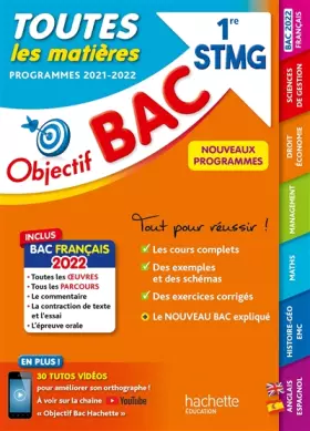 Couverture du produit · Objectif Bac - 1re STMG Toutes les matières, BAC 2022