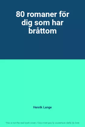 Couverture du produit · 80 romaner för dig som har bråttom
