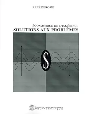Couverture du produit · économique de l'ingénieur : solutions aux problèmes