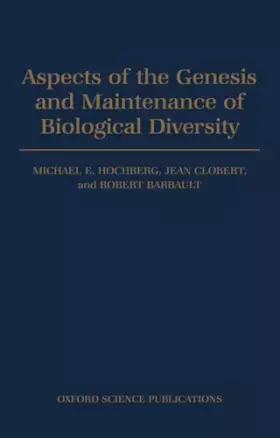 Couverture du produit · Aspects of the Genesis and Maintenance of Biological Diversity
