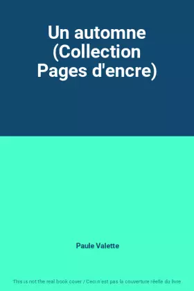Couverture du produit · Un automne (Collection Pages d'encre)