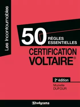 Couverture du produit · 50 règles essentielles - Certification Voltaire